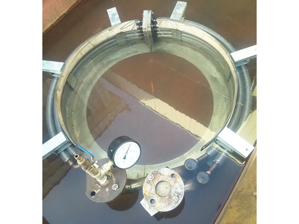 樂(lè )在水電站 - 下導油冷卻器試壓